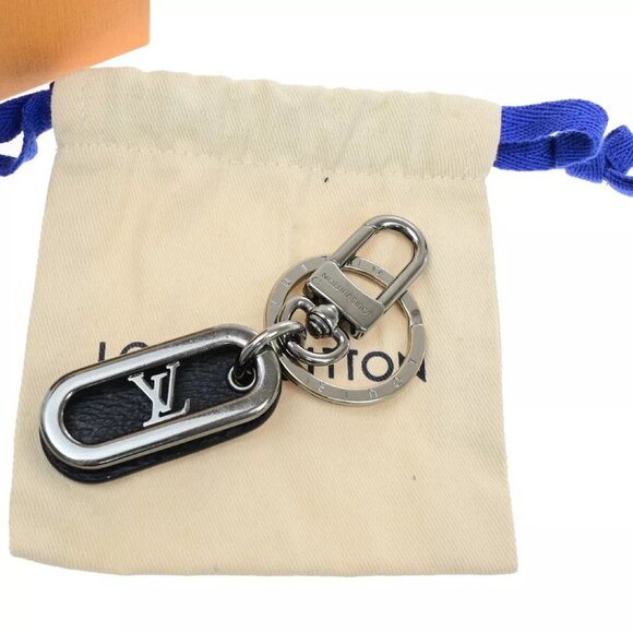LOUIS VUITTON Porete Cles Key Chain Monogram Eclipse Black SHW - Picture 1 of 6